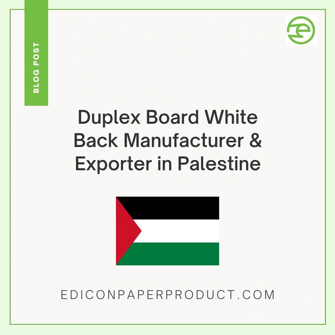 Duplex Board White Back Manufacturer & Exporter in Palestine